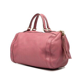 Gucci Pink Soho Leather Interlocking Bag GG Boston